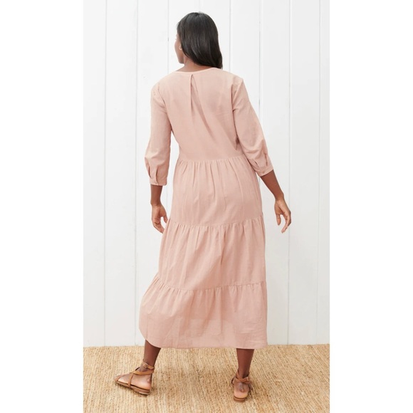 Jenni Kayne Dress James Midi Tiered in Dusk Pink Sz. XXL - Picture 7 of 7